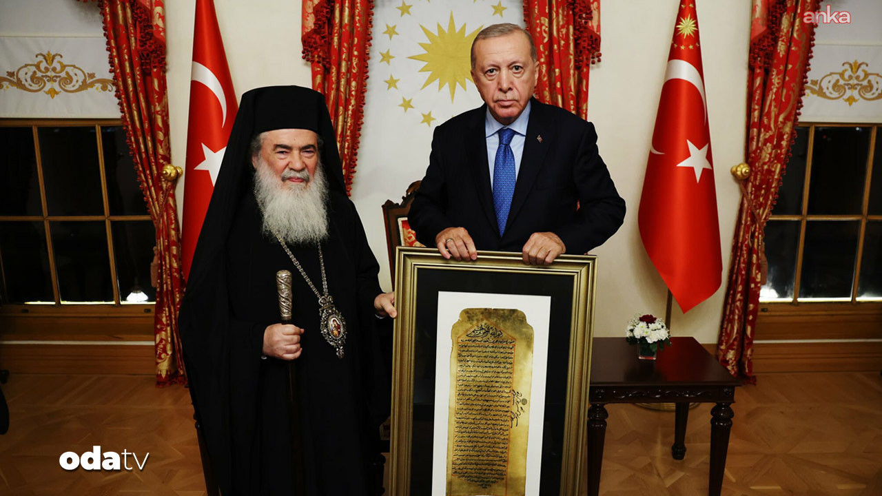 cumhurbaskani erdogan kudus patrigi ile gorustu hvm1Da6J